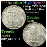 *Highlight* 1936-p Walking Liberty Half Dollar TOP