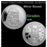 Founders of Liberty 1 oz Silver - Ben Franklin - F