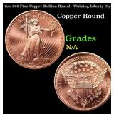 1oz .999 Fine Copper Bullion Round - Walking Liber