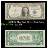 1935F $1 Blue Seal Silver Certificate Grades Choic