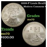2009-P Louis Braille Modern Commem Dollar $1 ms70