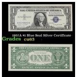 1957A $1 Blue Seal Silver Certificate Grades Selec
