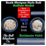 Buffalo Nickel Shotgun Roll in Old Bank Style 