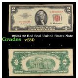 1953A $2 Red Seal United States Note Grades vf++