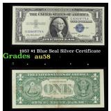 1957 $1 Blue Seal Silver Certificate Grades Choice