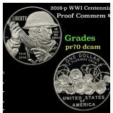2018-p WWI Centennial Proof Modern Commem Dollar $