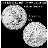 1 oz Silver Round - Peace Dollar Style