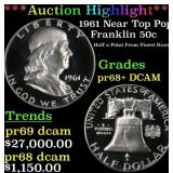 *Highlight* 1961 Proof Franklin Half Dollar Near T