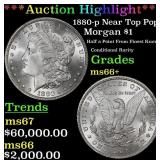 *Highlight* 1880-p Morgan Dollar Near Top Pop! $1