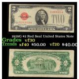 1928G $2 Red Seal United States Note Grades vf++