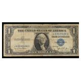 1935D $1 Blue Seal Silver Certificate Grades vf+