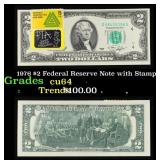 1976 $2 Federal Reserve Note with Stamp $2 Green S