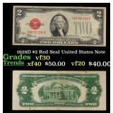 1928D $2 Red Seal United States Note Grades vf++