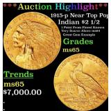 *Highlight* 1915-p Gold Indian Quarter Eagle Near