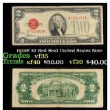 1928F $2 Red Seal United States Note Grades vf++