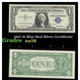 1957 $1 Blue Seal Silver Certificate Grades Choice