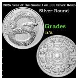 2025 Year of the Snake 1 oz .999 Silver Round