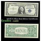 1957B $1 Blue Seal Silver Certificate Grades Choic