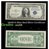 1935D $1 Blue Seal Silver Certificate Grades Choic