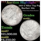 *Highlight* 1907-d Barber Half Dollars NEar Top Po