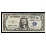 1935D $1 Blue Seal Silver Certificate Grades xf+