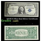 1957B $1 Blue Seal Silver Certificate Grades Gem C