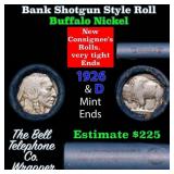 Buffalo Nickel Shotgun Roll in Old Bank Style 