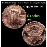 1oz .999 Fine Copper Bullion Round - Standing Libe