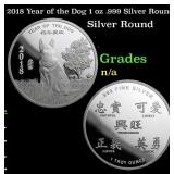 2018 Year of the Dog 1 oz .999 Silver Round