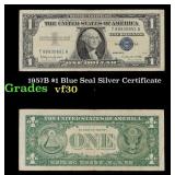 1957B $1 Blue Seal Silver Certificate Grades vf++
