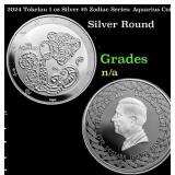 2024 Tokelau 1 oz Silver $5 Zodiac Series: Aquariu