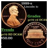 1989-s Proof Lincoln Cent 1c pr70 rd DCAM SEGS