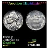 *Highlight* 1956-p Jefferson Nickel 5c Grades GEM+