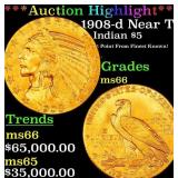 *Highlight* 1908-d Gold Indian Half Eagle Near Top