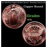 1oz .999 Fine Copper Bullion Round - Standing Libe