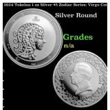 2024 Tokelau 1 oz Silver $5 Zodiac Series: Virgo C
