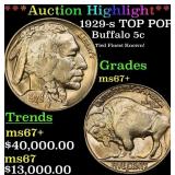 *Highlight* 1929-s Buffalo Nickel TOP POP! 5c ms67