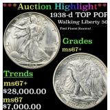 *Highlight* 1938-d Walking Liberty Half Dollar TOP