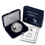 2012-w Silver Eagle 1 Oz Silver Proof In Original