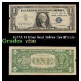 1957A $1 Blue Seal Silver Certificate Grades vf++
