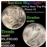 *Highlight* 1923-p Peace Dollar Near Top Pop! $1 m