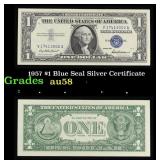 1957 $1 Blue Seal Silver Certificate Grades Choice