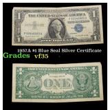 1957A $1 Blue Seal Silver Certificate Grades vf++
