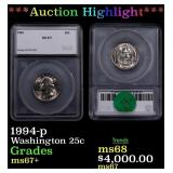 *Highlight* 1994-p Washington Quarter 25c ms67+ SE
