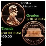 2001-s Proof Lincoln Cent 1c pr70 rd DCAM SEGS