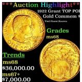*Highlight* 1922 Grant Gold Commem Dollar TOP POP!