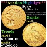 *Highlight* 1914-s Gold Indian Half Eagle $5 Selec