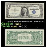 1957A $1 Blue Seal Silver Certificate Grades Gem+