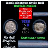 Buffalo Nickel Shotgun Roll in Old Bank Style 'Bel