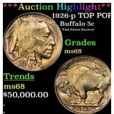 *Highlight* 1926-p Buffalo Nickel TOP POP! 5c ms68